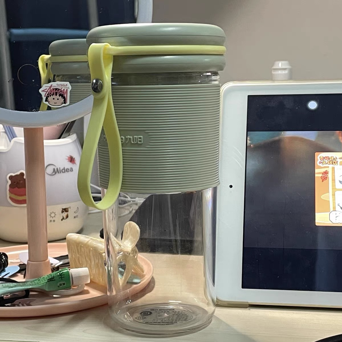 九阳(Joyoung)榨汁机 家用多功能小型便捷式全自动果汁机迷你料理机充电随行搅拌杯 L3-C86 绿色晒单图