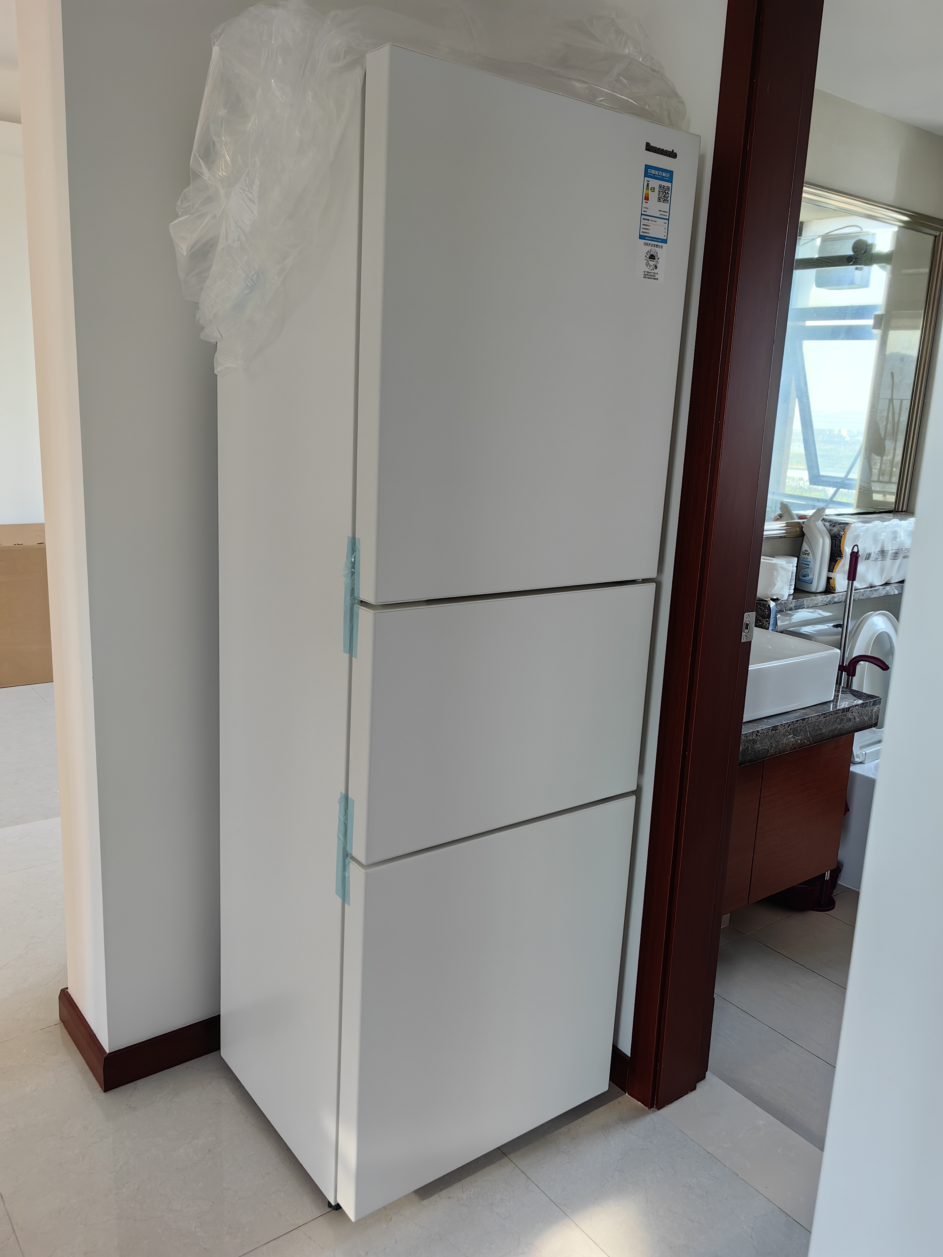 [咨询大优惠]松下冰箱270升三门冰箱小型家用 60cm超薄自由嵌入式风冷无霜电冰箱265升级NR-EC27WPB-W晒单图
