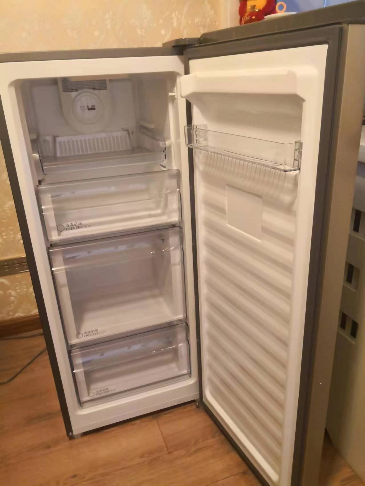 海尔冰柜家用立式 风冷无霜冷藏冷冻保鲜柜 软冷冻母乳储藏电脑温控全温区冷柜 BD-138W 钣金面板晒单图