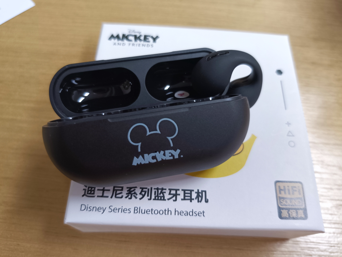 Disney/迪士尼QS-30黑色-米奇款 蓝牙耳机无线运动跑步耳夹耳式不入耳超长待机挂耳新款男女生适用于苹果安卓晒单图