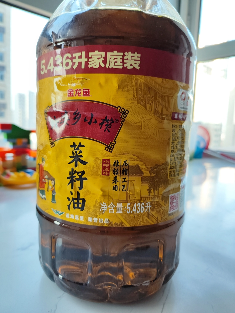 金龙鱼外婆乡小榨菜籽油5.436L非转压榨家用炒菜食用油晒单图