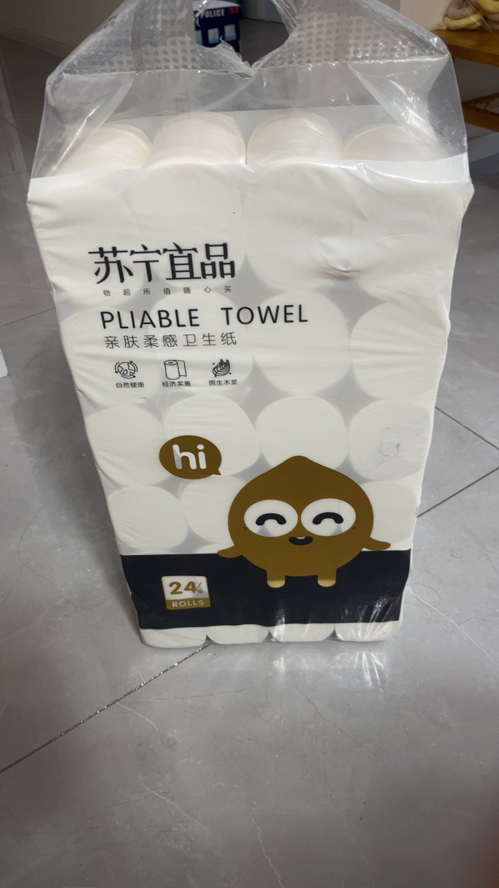 苏宁宜品约6斤/提24大卷无芯卷纸原生木浆家庭实惠装大规格卫生纸手纸晒单图