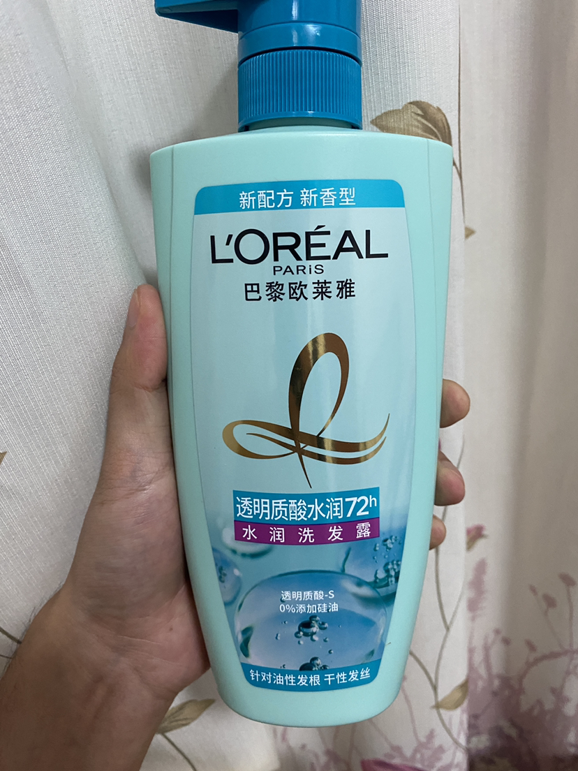 欧莱雅(LOREAL)透明质酸水润洗发露500ml(适合油性发质人群,水润洗发水)晒单图