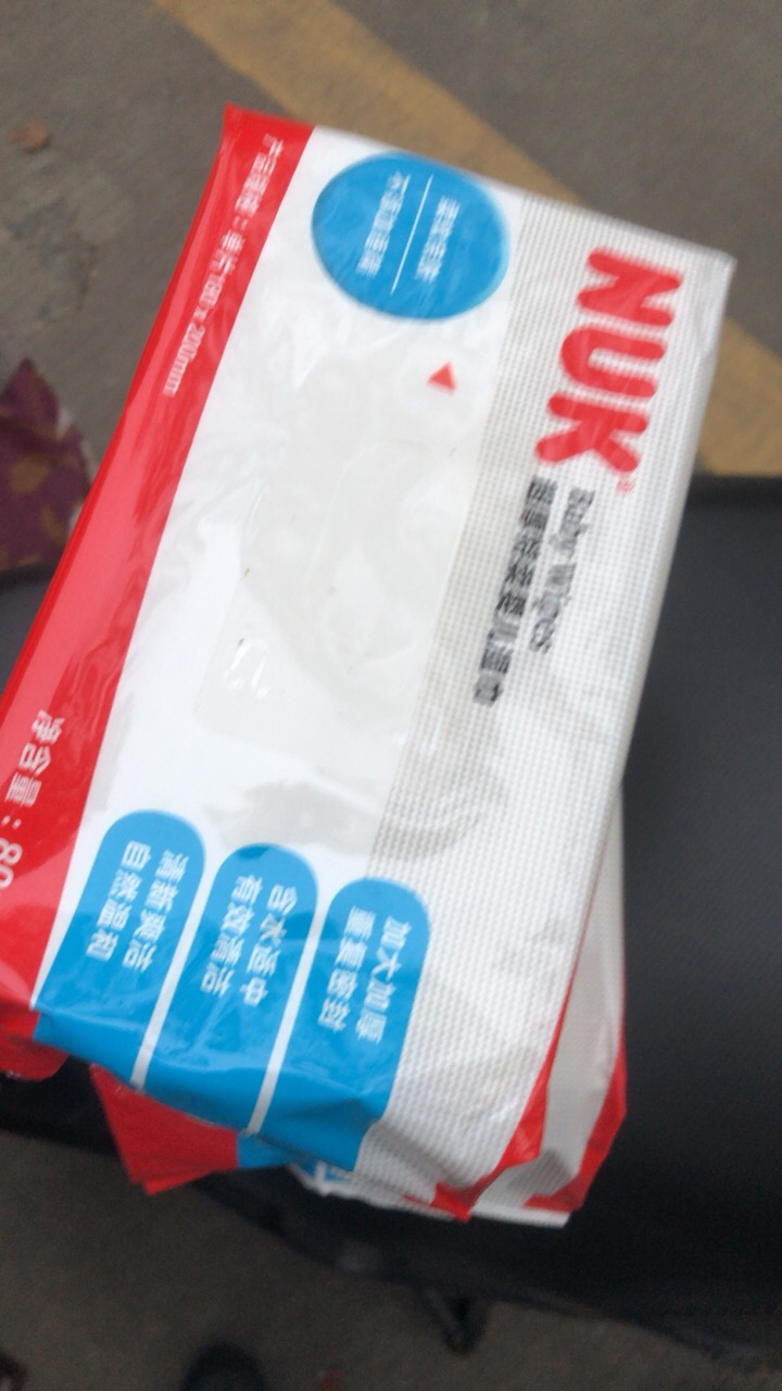 NUK婴儿湿巾宝宝儿童新生儿手口湿纸巾大包家庭装带盖纯水清洁湿巾纸 80抽3包晒单图