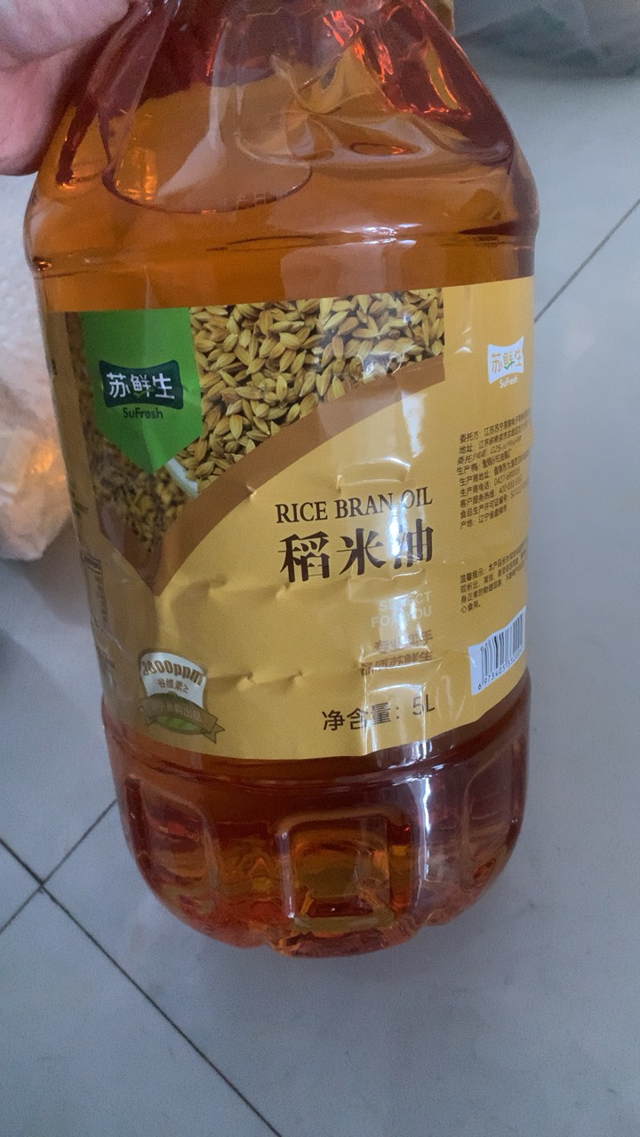 苏鲜生 [苏宁自有品牌] 稻米油5L(3000PPM)富含谷维素 食用油 米糠油晒单图