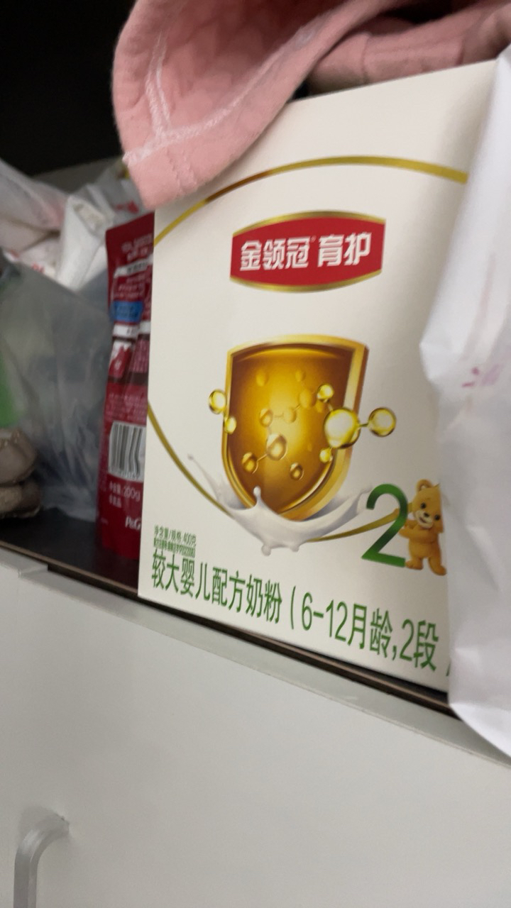 伊利(YILI)金领冠育护较大婴儿配方奶粉 2段(6-12个月适用) 400g盒装(新旧包装随机发货)晒单图