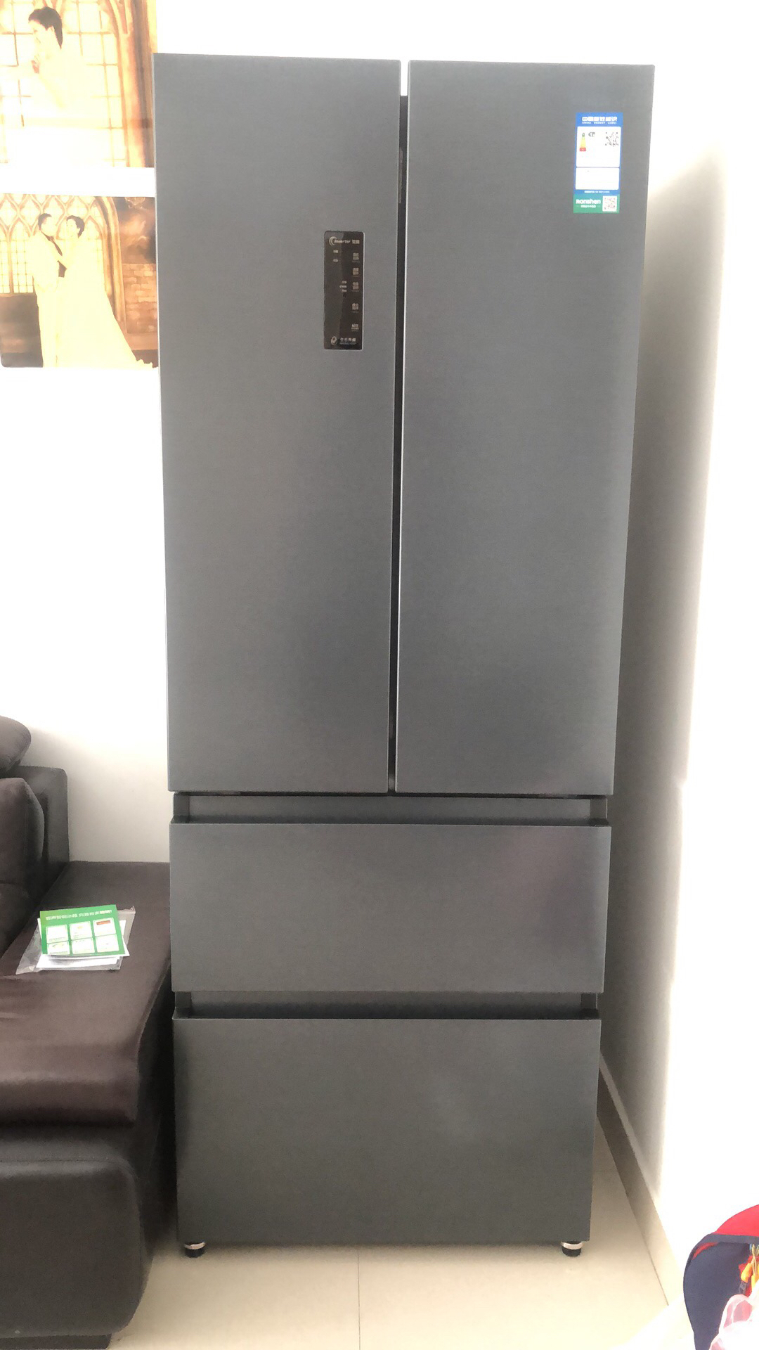 容声(Ronshen)452升法式多门冰箱家用大容量风冷无霜母婴一级变频节能大容量智能冰箱 BCD-452WD16MPA晒单图