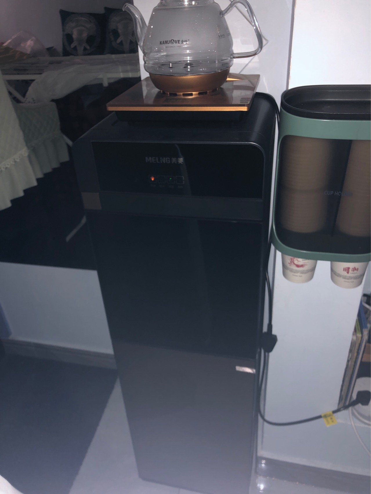 美菱(MeiLing)饮水机下置式家用立式温热型快速加热下置水桶饮水机晒单图