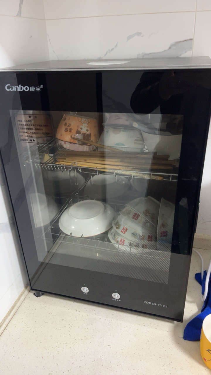 康宝(Canbo)消毒柜 家用 小型 消毒碗柜 高温立式桌面餐具茶杯子碗筷厨房消毒机 XDR53-ZM1D晒单图