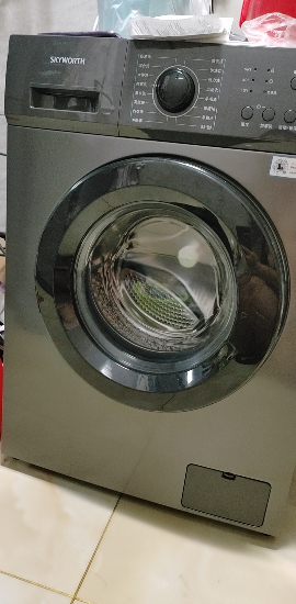 创维(Skyworth)8公斤全自动滚筒洗衣机家用小型的变频除菌超薄平嵌XQG80晒单图