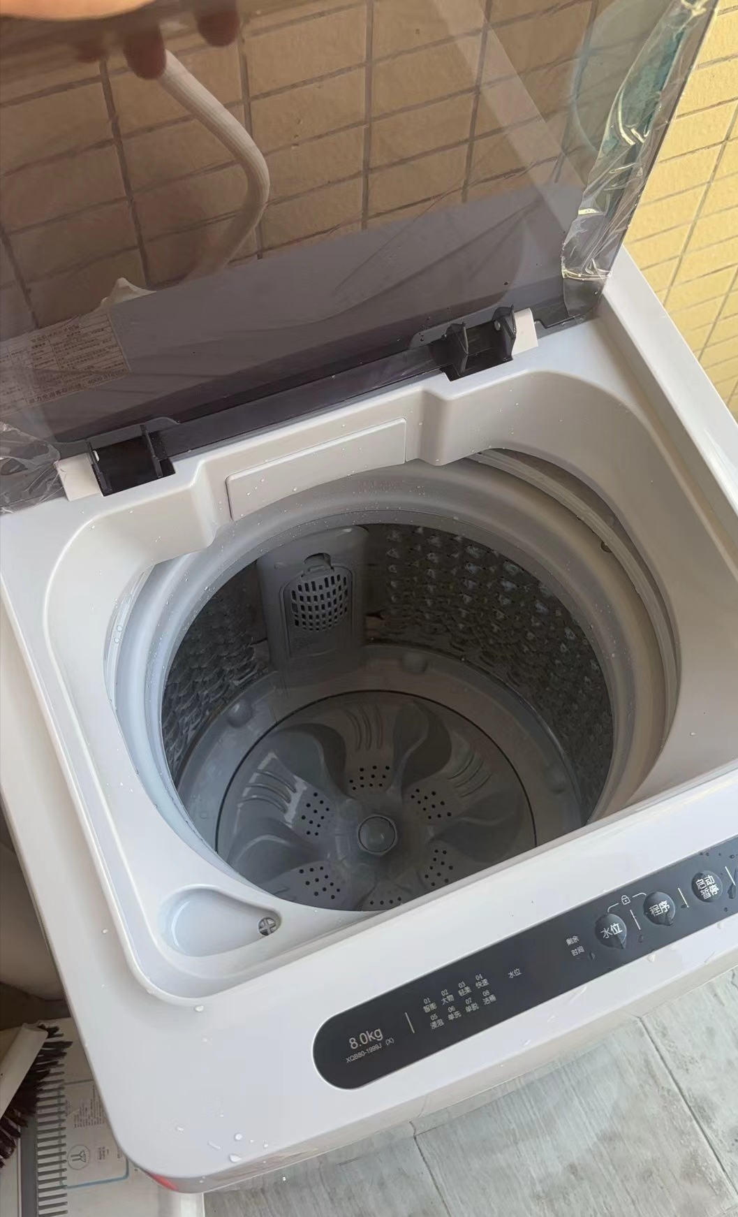 威力(WEILI)8公斤波轮洗衣机全自动 13分钟快洗 安全童锁 自判水位 单独脱水 以旧换新XQB80-1999J晒单图