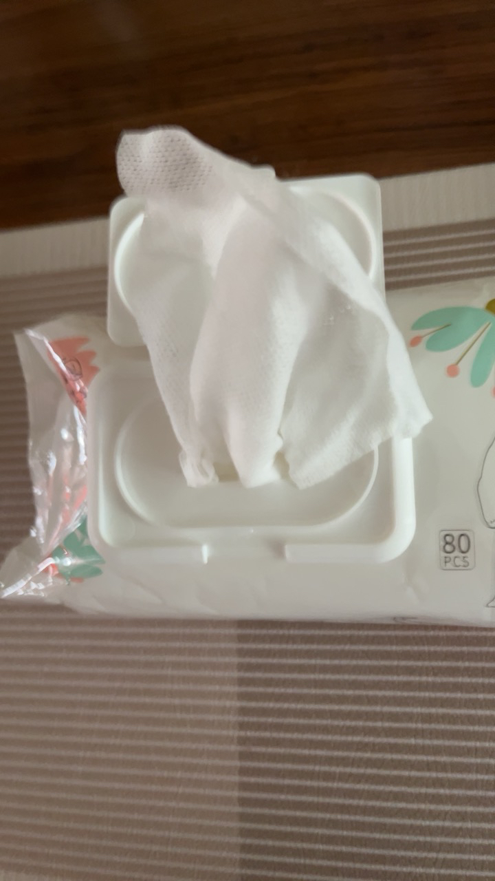 乐可爱婴儿湿巾纸新生幼儿宝宝手口屁专用80抽5大包装家庭实惠装晒单图