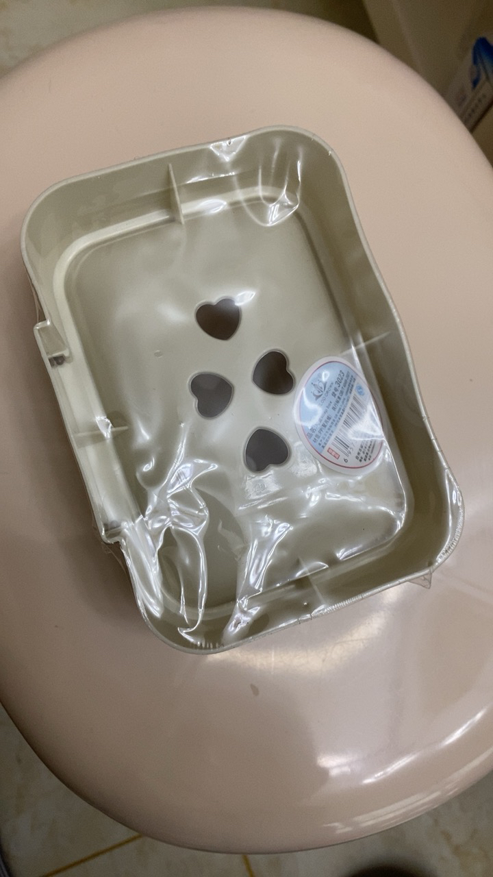 法耐(FANAI)肥皂盒创意带盖沥水便携式学生宿舍卫生间家用浴室香皂盒子有翻盖_米白1个装晒单图