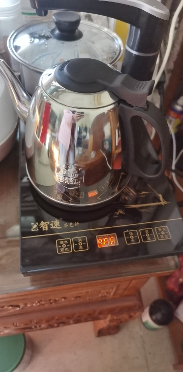 全自动上水电热水壶时光旧巷套装家用茶具烧水壶自动抽水泡茶煮茶器电磁炉 自动上水黑色四合一晒单图