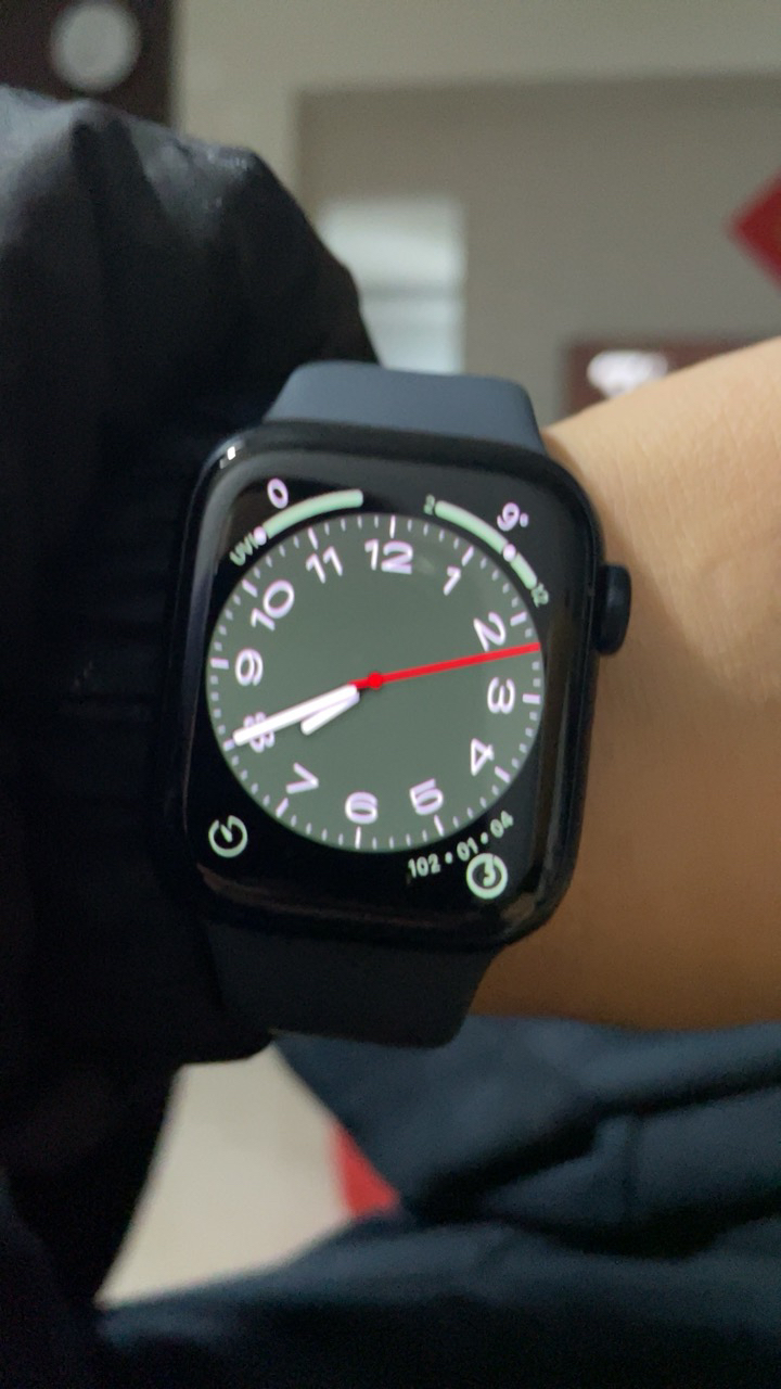 [官方同款]2023年新款 苹果 Apple Watch Series 9 (GPS + 蜂窝网络) 41 毫米午夜色铝金属表壳 午夜色运动型表带 苹果手表S9晒单图