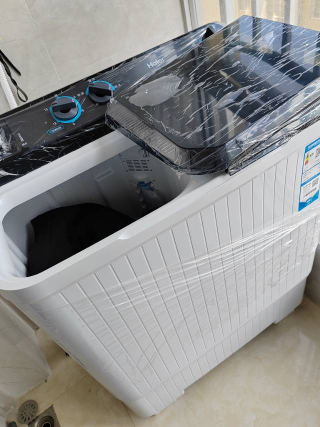 海尔(Haier)10公斤双缸双桶半自动家用大容量洗衣机动力水电分离老人双筒洗衣机洗脱一体强力去污XPB100-858S晒单图