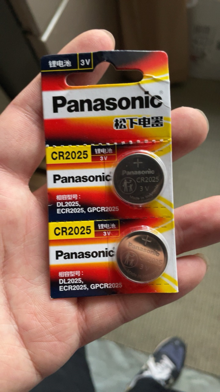 松下Panasonic 进口纽扣电池CR2025CH/5B 汽车钥匙遥控器电脑主板电子秤手表照相机计算器5粒3V晒单图