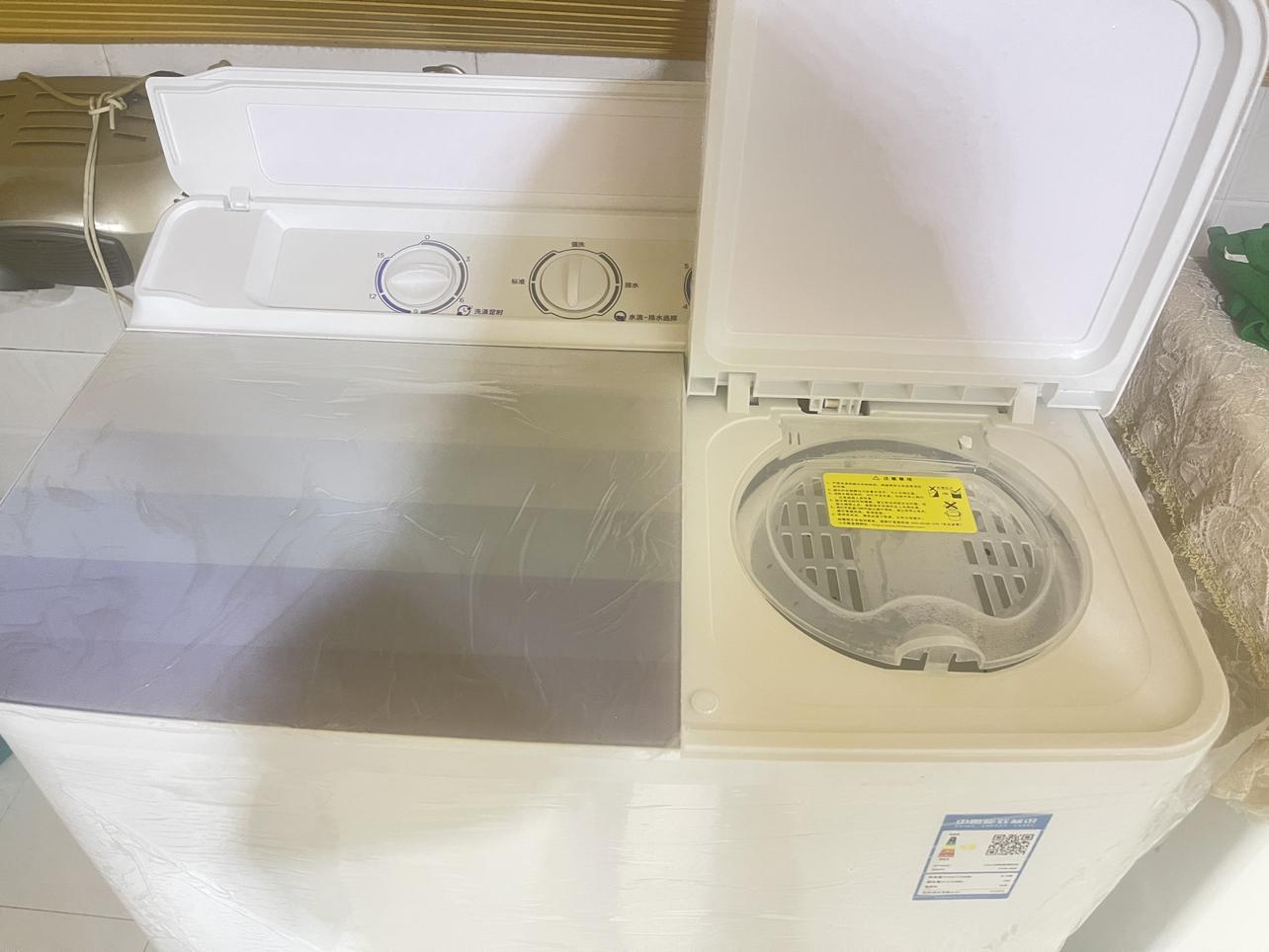 小天鹅 TP100-S999 10公斤KG大型双缸洗衣机双桶半自动洗衣机 大容量洗衣机 TP100-S988 升级版晒单图