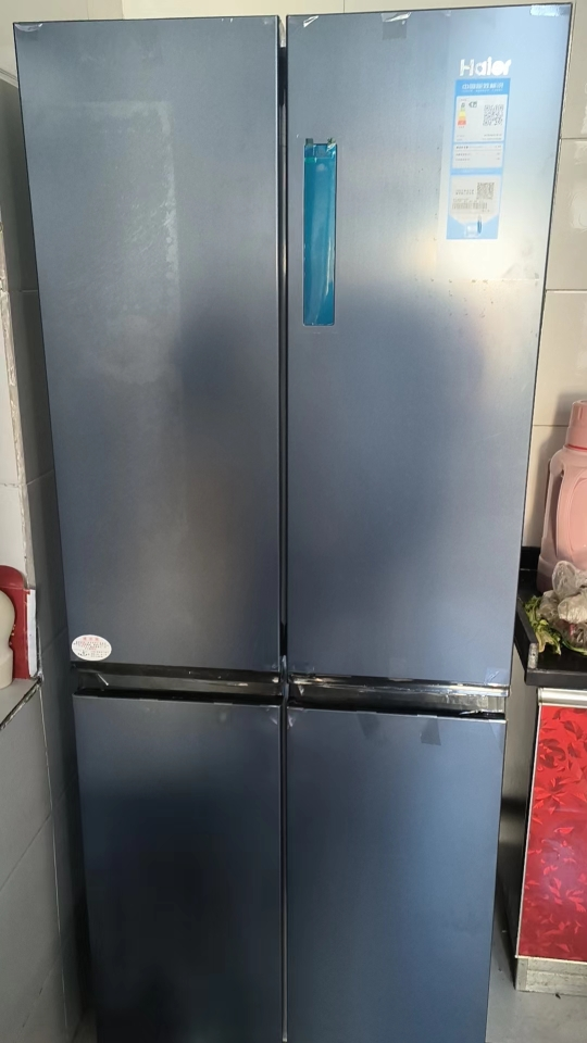 海尔(Haier)家用十字对开门冰箱四开门多门冰箱406升一级双变频风冷无霜三挡变温超薄BCD-406WLHTDEDB9晒单图