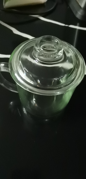 耐热玻璃杯家用加厚带把喝水杯大容量带盖花茶杯透明简约男女杯子 封后 1个兰泡茶杯晒单图