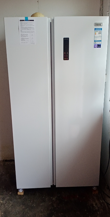 (Homa)530升对开门两门双门家用电冰箱 白色冰箱 一级能效双变频风冷无霜BCD-530WKH/B月光白晒单图