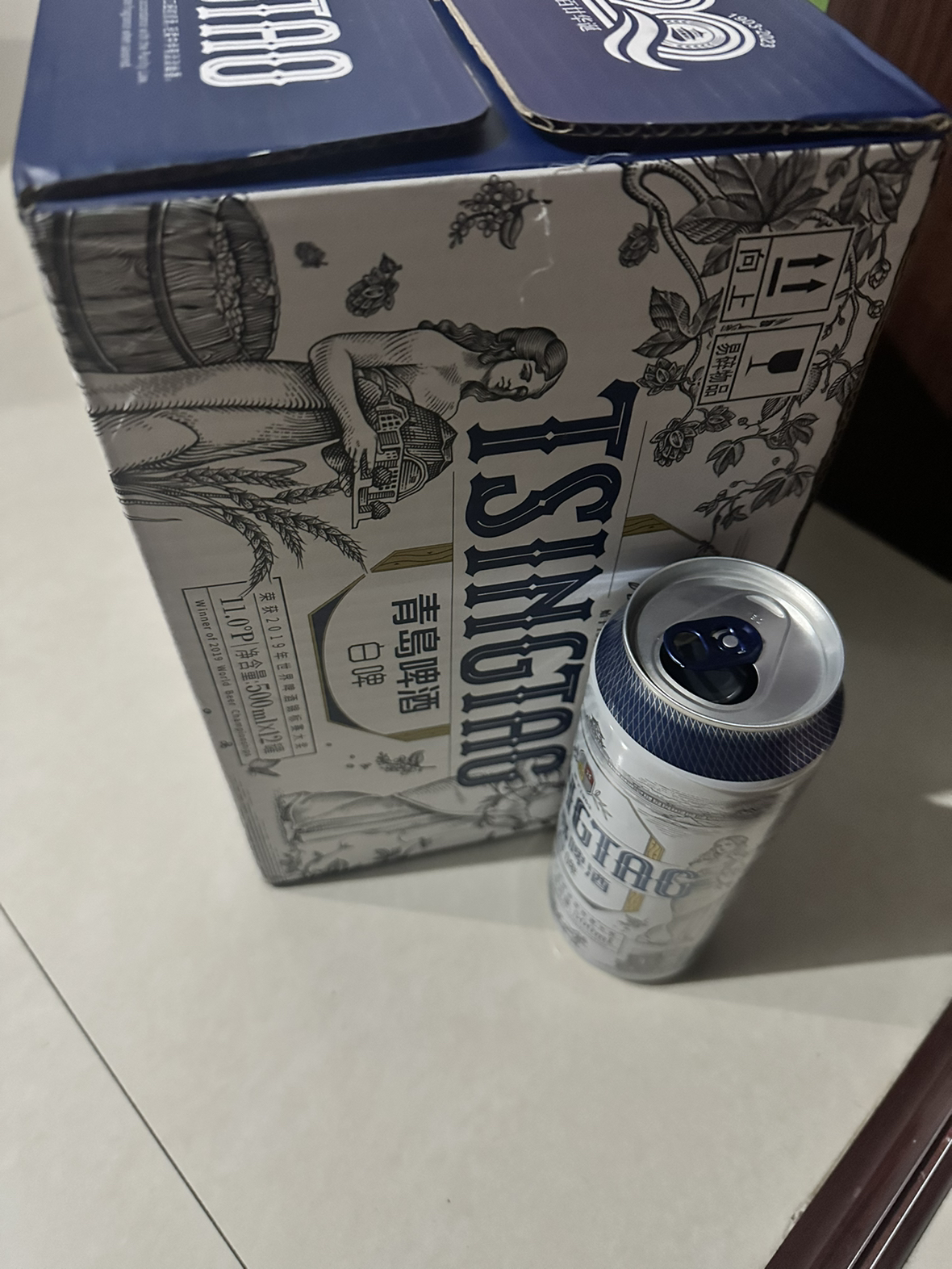 青岛啤酒TSINGTAO白啤11度500ml*12听(2020版) 国产官方自营晒单图