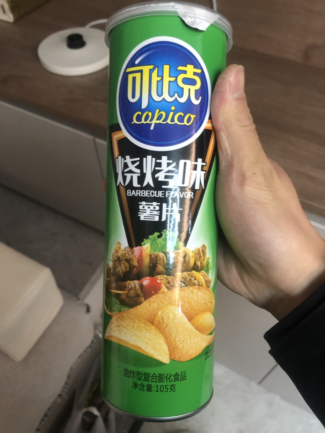 可比克 烧烤味薯片105g/罐 膨化小吃休闲办公宿舍小零达利园食品晒单图