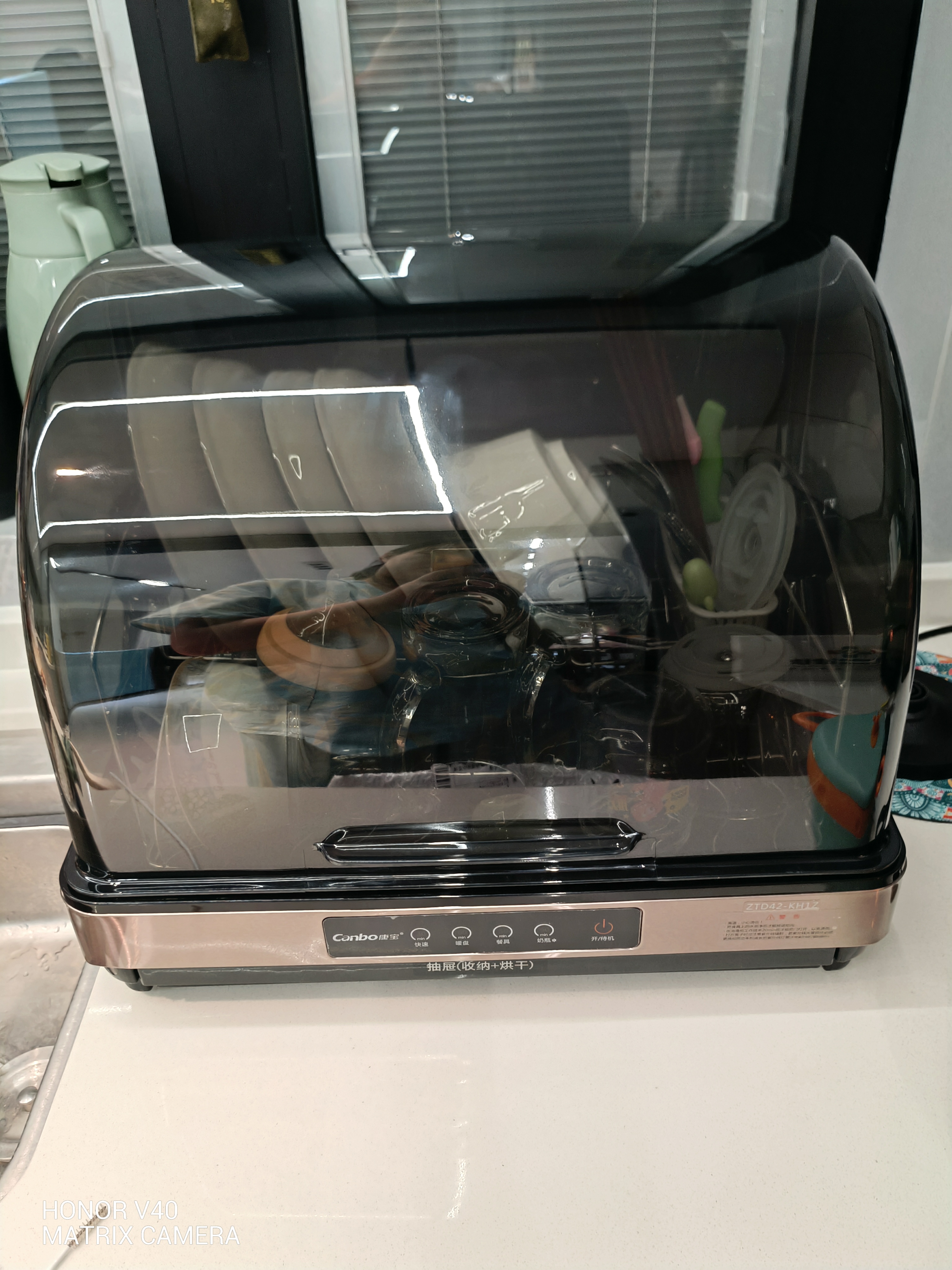 康宝消毒柜家用小型台式 碗筷茶杯婴儿奶瓶刀架立式消毒碗柜 紫外线烘干免沥水迷你厨房收纳柜ZTD42-KH1Z晒单图