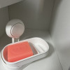 太力 浴室拖鞋架 卫生间置物架 免打孔吸盘鞋架 单层肥皂盒晒单图