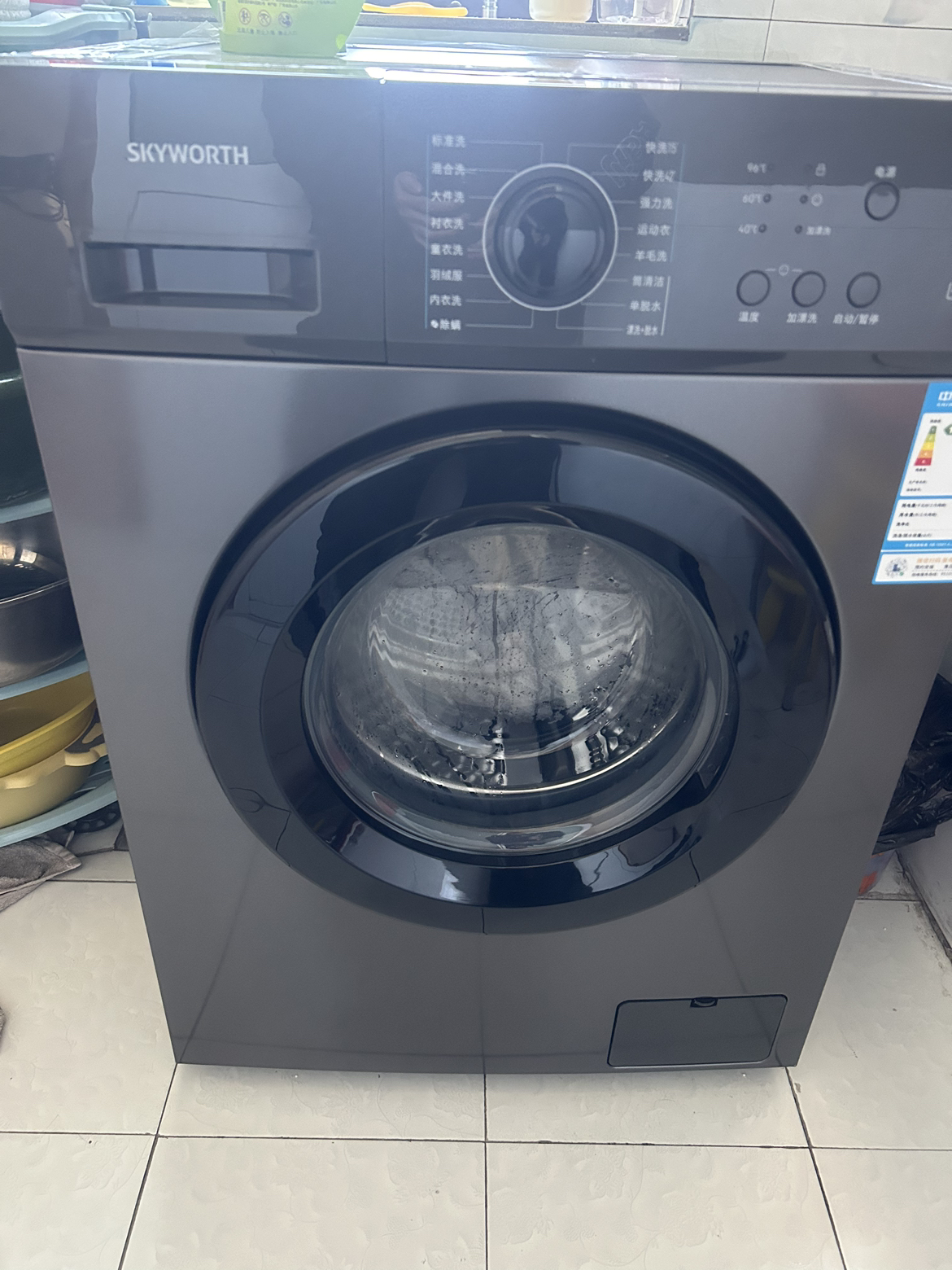 创维8公斤全自动滚筒洗衣机家用小型的变频除菌超薄平嵌XQG80-18A晒单图