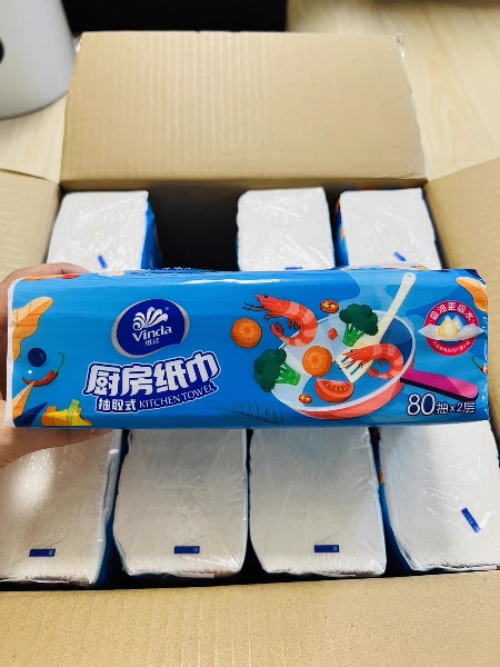 维达抽取厨房纸巾XL码80抽12包 XL码大尺寸吸油吸水湿水不易破家用囤货装厨房专用纸巾(新旧包装交替发货)晒单图