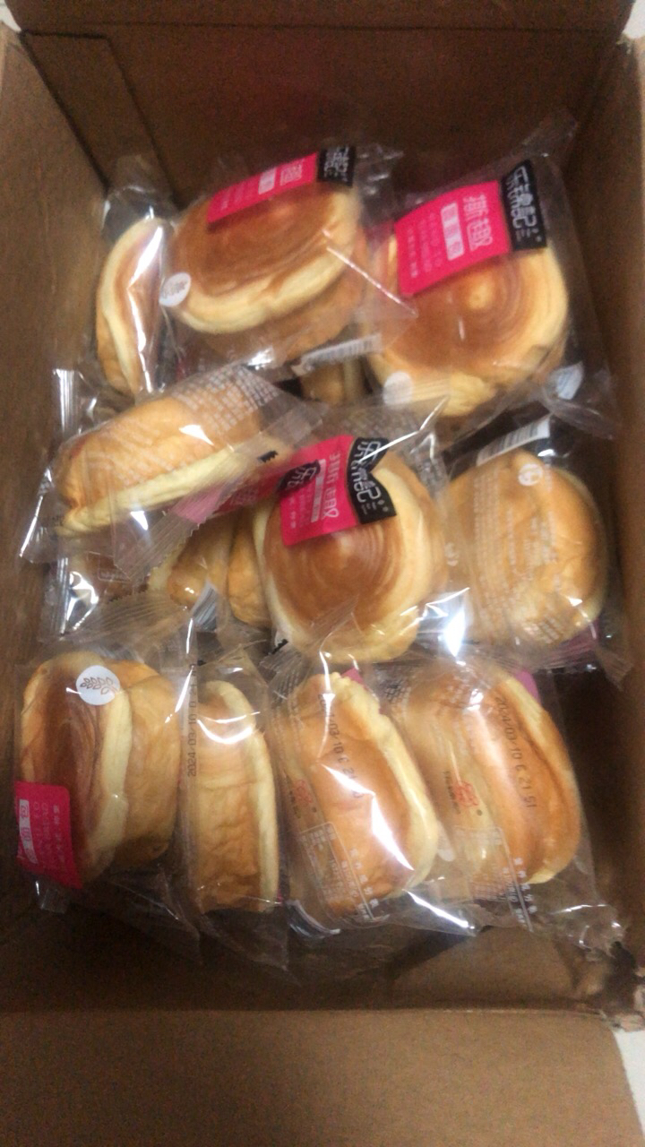 乐锦记 手撕奶香原味圆面包1000g整箱 早餐营养休闲办公室零食晒单图