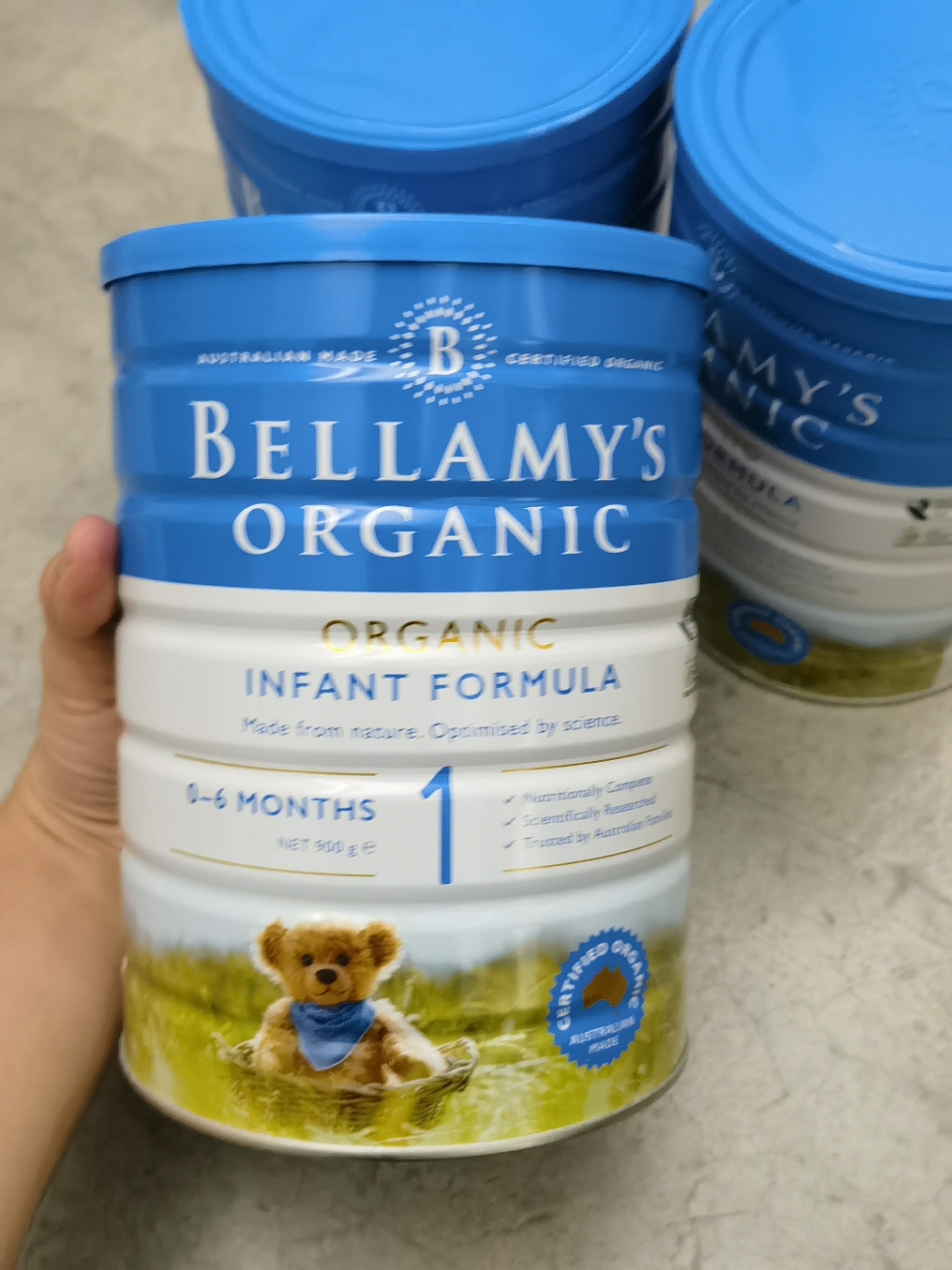 [3罐装 有效期2025年7月后]澳洲原装进口Bellamy's贝拉米有机奶粉1段900g 婴幼儿奶粉0-6个月晒单图