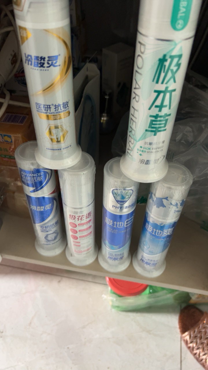 冷酸灵专业抗敏感泵式牙膏家庭装组合6瓶装 共755g (新老包装随机发)晒单图