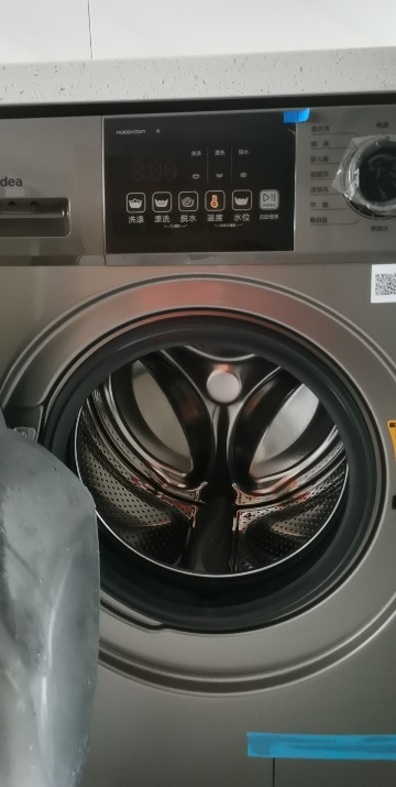 美的(Midea)超薄款滚筒洗衣机全自动V33远程智控10公斤家用大容量 巴氏除菌健康除螨洗变频节能MG100V33WY晒单图