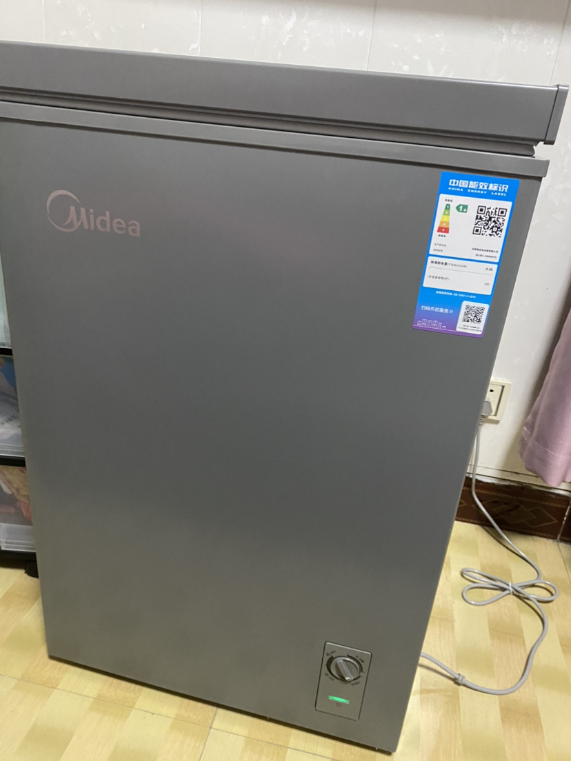 美的(Midea)100升 低霜家用囤货小冷柜 冷藏冷冻转换冰柜 一级能效母婴母乳小冰箱 BD/BC-100KMF(E)晒单图