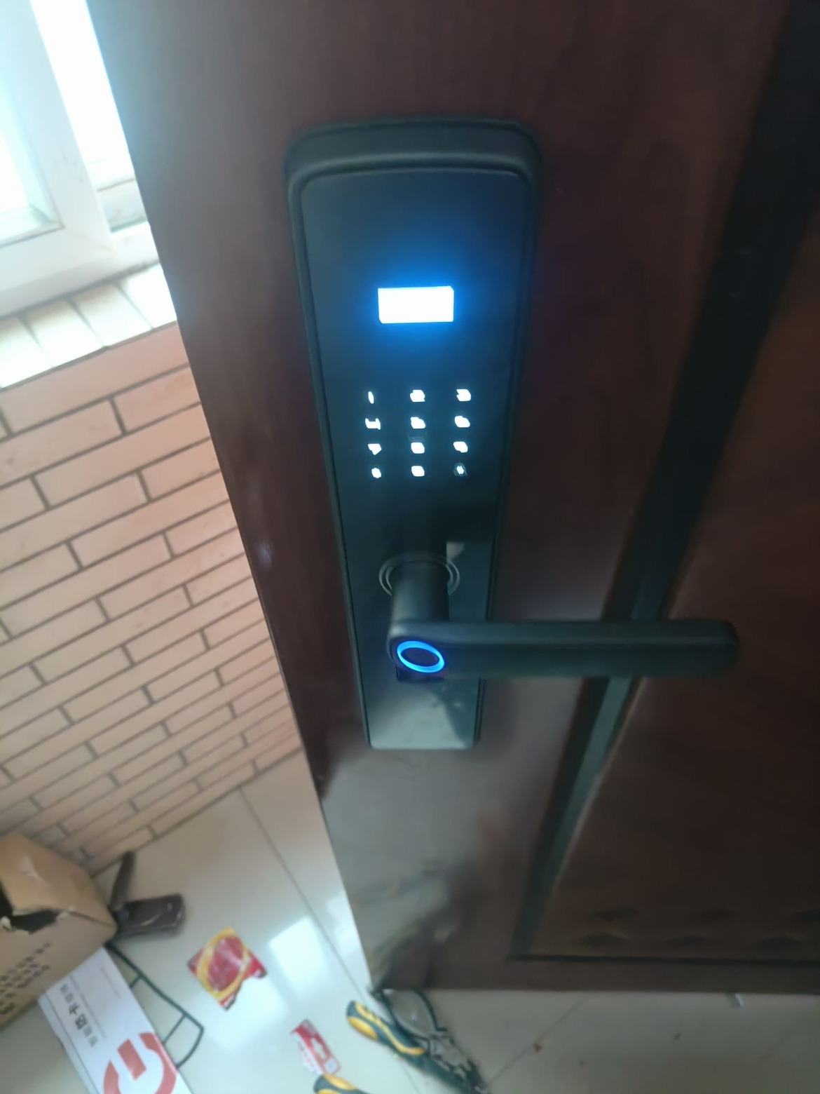 智能锁指纹锁家用防盗门电子刷卡密码锁大门宿舍酒店宾馆房门锁带显示屏 视频教程指导安装晒单图