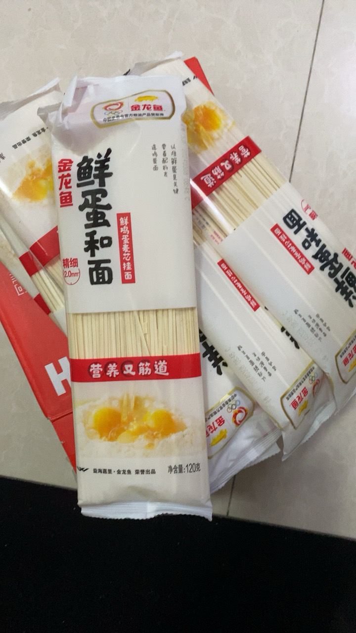 金龙鱼鲜蛋和面鲜鸡蛋麦芯挂面120g*3袋晒单图