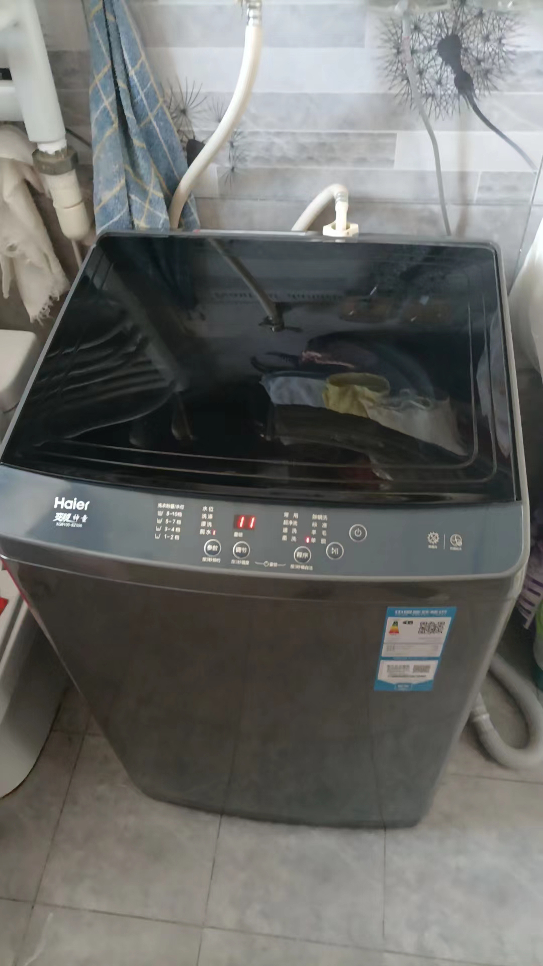 [25年新款]海尔(Haier)全自动波轮洗衣机10公斤一级直驱变频洗衣机超微泡 家用大容量智能高洗净比七维减震洗衣机晒单图