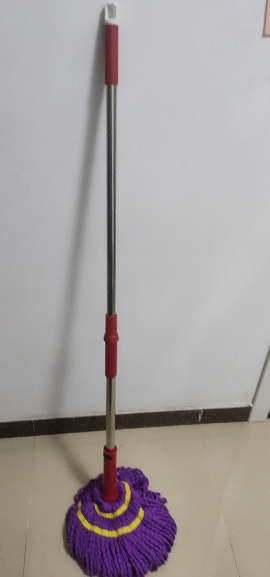 好媳妇拖把懒人免手洗旋转纤维棉线拖把不锈钢家用手拧水伸缩墩布 拧水拖-紫色晒单图