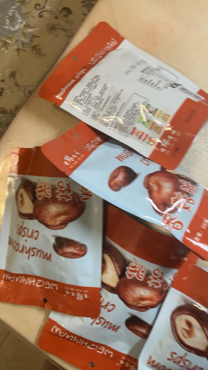 有缘有味即食香菇脆20g*5袋装老幼孕妇休闲零食咸鲜香甜香菇干果蔬脆晒单图