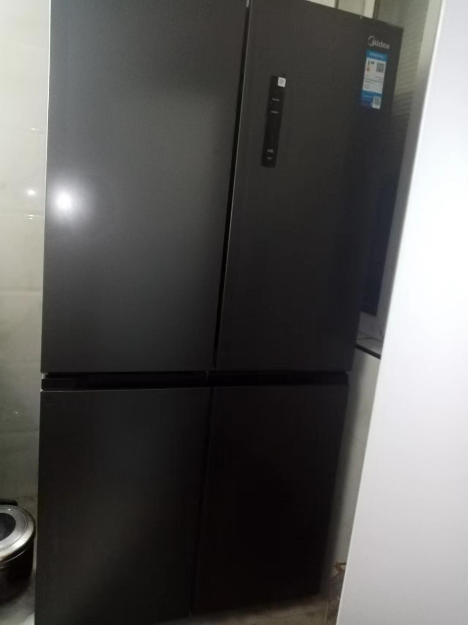 美的(Midea)电冰箱635升一级能效双变频 十字四开门家用智能冷藏冷冻风冷无霜MR-666WSPZE超大容量晒单图