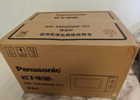 松下(Panasonic)微波炉20升家用五档 360°转盘式加热解冻旋钮操作化微波 光波炉 NN-SM30NW晒单图