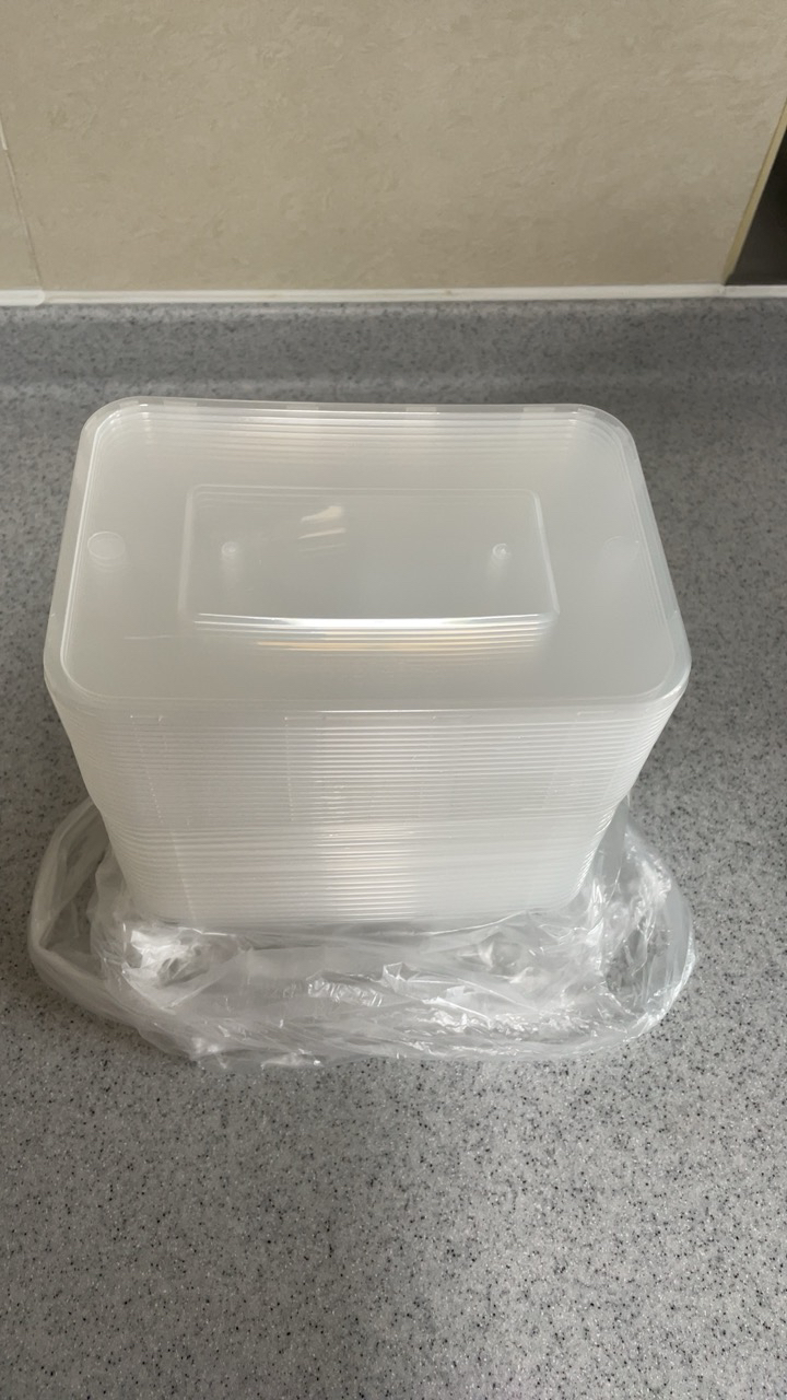 美丽雅 家用一次性外卖打包饭盒耐热保鲜750型方形餐盒(20套入)晒单图