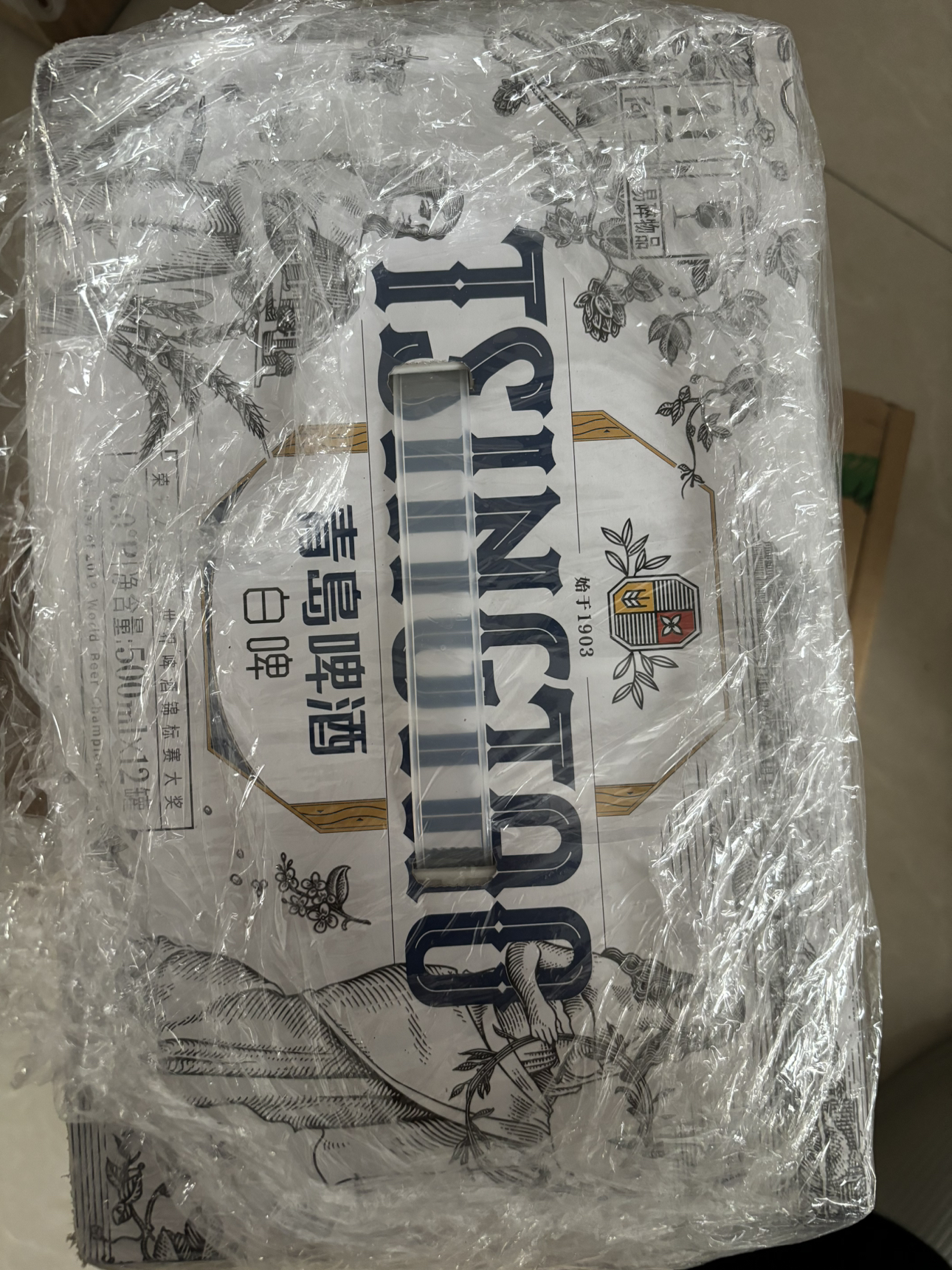 青岛啤酒(TSINGTAO)白啤11度500ml*12罐(20版)整箱装晒单图