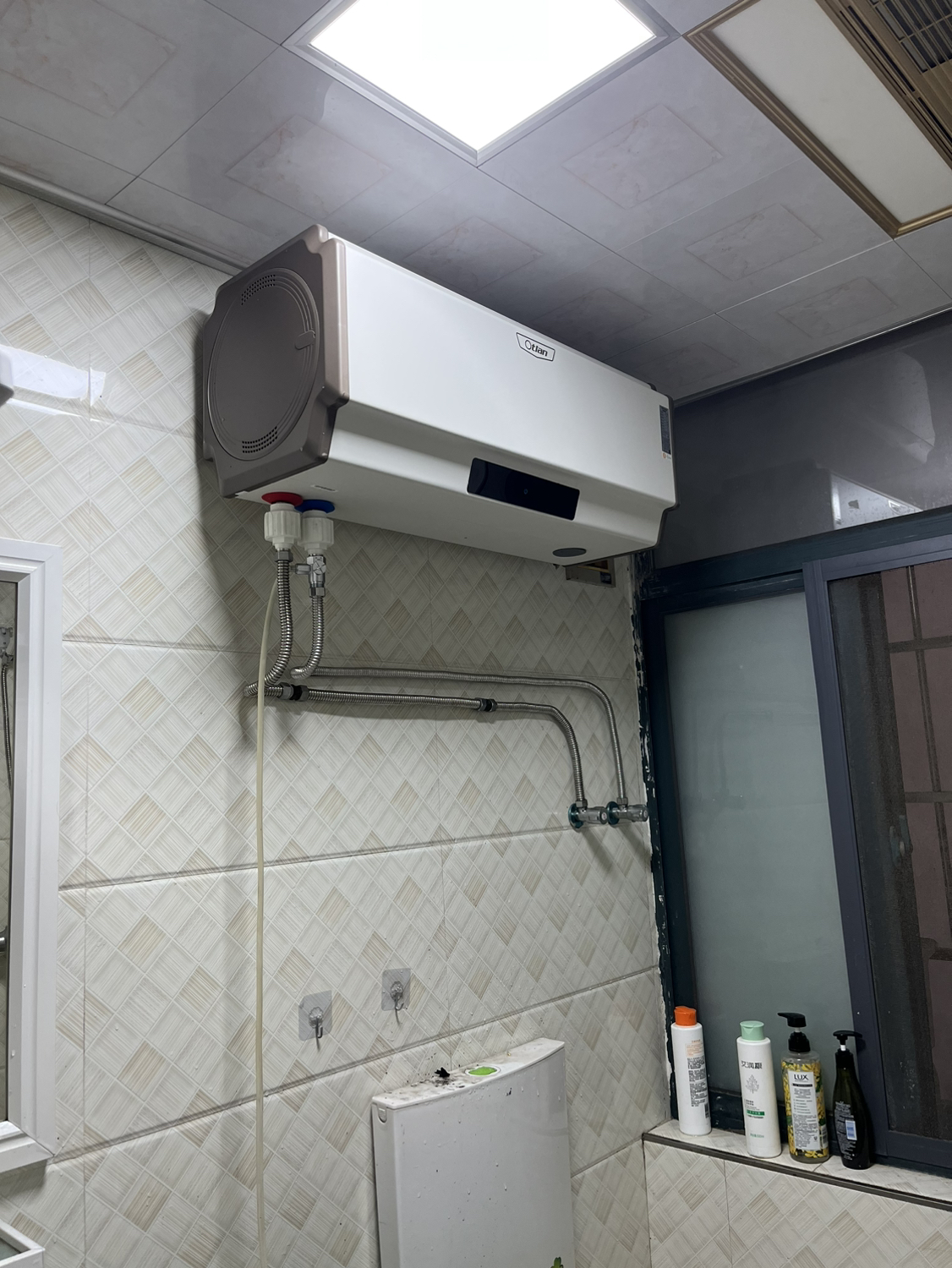 奥特朗(Otlan)X2DH-E55A速热式电热水器家用 即热储水双胆双模 卫生间淋浴洗澡大水量 5.5KW加热快晒单图