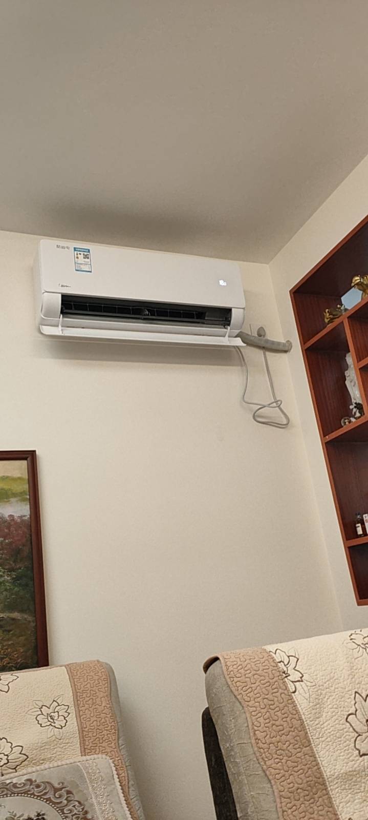 美的(Midea)空调小2匹p酷省电变频冷暖新一级能效智能壁挂式大风量卧室客厅节能挂机KFR-46GW/N8KS1-1晒单图