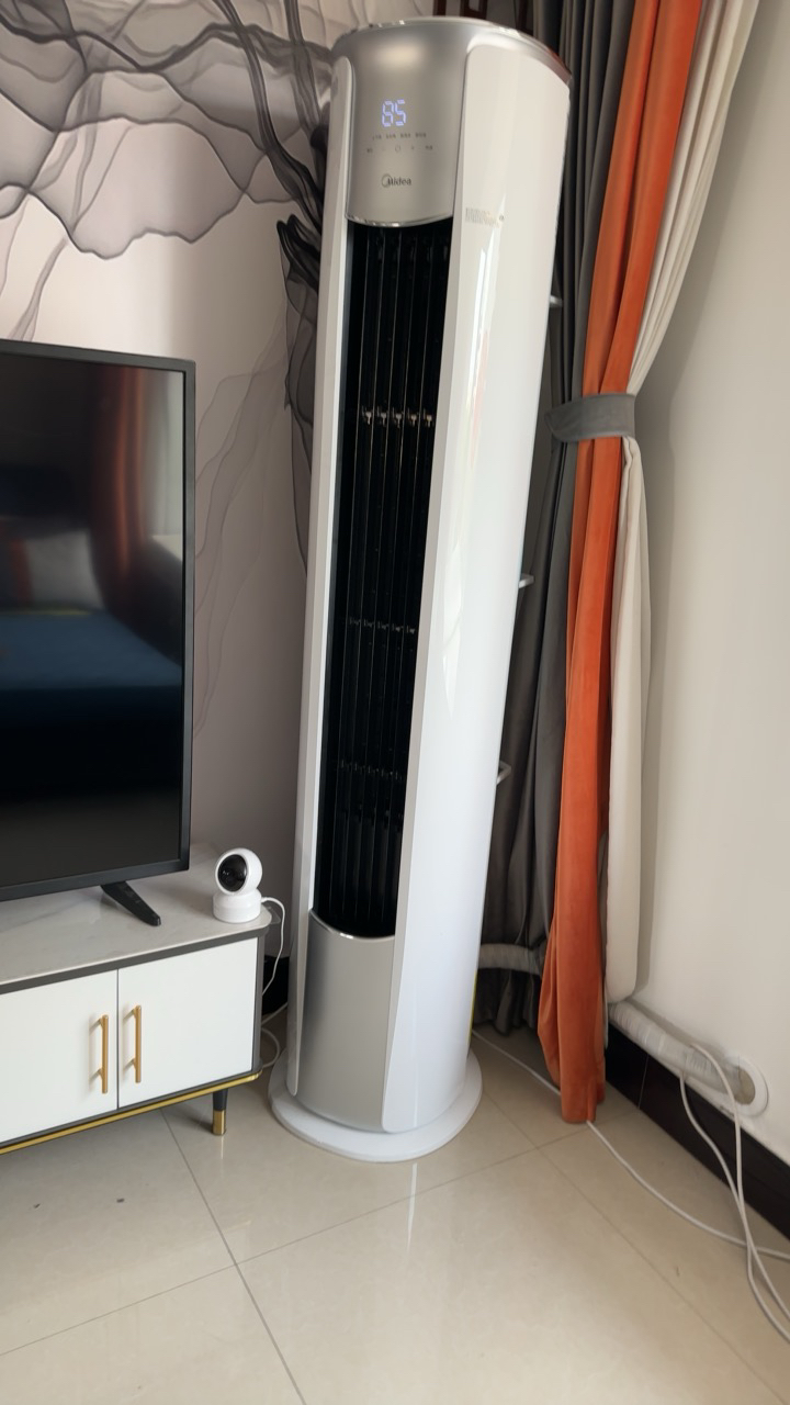 美的(Midea)全直流变频空调柜机3匹大风口一级新能效 家用客厅智能圆柱立式冷暖客厅风锦KFR-72LW/N8ZHB1晒单图