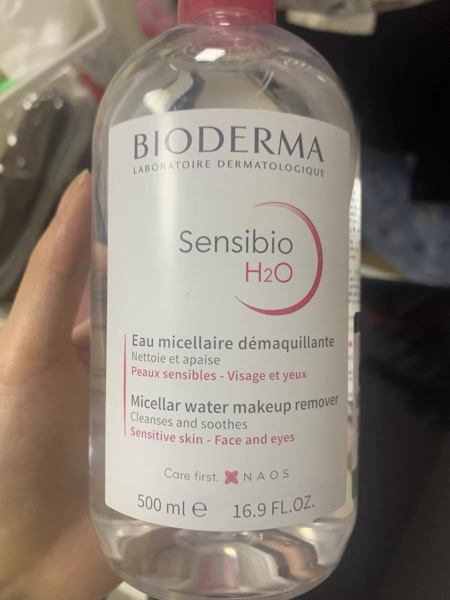[随机送礼品]贝德玛(BIODERMA)卸妆水粉水舒妍洁肤液500ml (清洁舒缓 眼唇脸三合一 保湿修护 敏感肌适用)晒单图