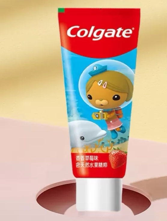 高露洁卡通儿童牙膏6岁以上健齿防保护蛀换牙期-蜜桃奶香味70g晒单图